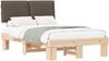 vidaXL Bettgestell mit gepolstertem Kopfteil Taupe 120 x 200 cm 877282 Bild 2