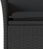 vidaXL 3-tlg. Garten-Essgruppe mit Kissen Schwarz Poly Rattan Glas 3278617 Bild 5