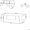 Couchtisch heller Holzfarbton / schwarz rechteckig BLACKPOOL Bild 2