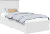 vidaXL Bettrahmen mit Kopfteil Weiß 90 x 190 cm Holzwerkstoff 3411359 Bild 2