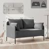 CLP Couch 2-Sitzer Ziden mit bequemen Kissen bis 300 kg belastbar,dunkelgrau Bild 2