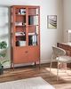 Vitrine mit Glastüren OXTED Metall 80 cm Goldbraun Bild 3