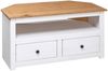 vidaXL TV-Eckschrank Weiß 93 x 49 x 49 cm Massivholz Panama-Kiefer 282687 Bild 5