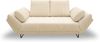 DOMO. collection Sofa 700 001, 2-Sitzer mit Federkernpolsterung und Schlaffunktion, verstellbare Armlehnen, 2er Couch, Polstergarnitur, 210 x 97 x 95 cm (BxTxH), creme Bild 4