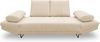 DOMO. collection Sofa 700 001, 2-Sitzer mit Federkernpolsterung und Schlaffunktion, verstellbare Armlehnen, 2er Couch, Polstergarnitur, 210 x 97 x 95 cm (BxTxH), creme Bild 2