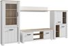 Wohnwand >Chelles< in Weiß matt - 344,1x185,3x42,2cm (BxHxT) Bild 2