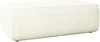 Vente-unique - AMELIA Pouf SamtStoff Weiß - B 69 cm x H 42 cm x L 102 cm Bild 2