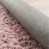 KADIMA DESIGN Teppich waschbar Unifarben Schlafzimmer Hochflor Teppich Shaggy, Rund, Höhe: 37 mm, Florhöhe: 33 mm, Polyester, Rund, 80D, Rosa Bild 3