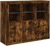 vidaXL Sideboards mit LED-Leuchten 3 Stk. Räuchereiche Holzwerkstoff 3209104 Bild 5