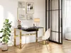 Vente-unique - SALI Büromöbel MetallGlas Schwarz - B 60 cm x H 76 cm x L 120 cm Bild 1
