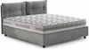 Dmora Einzelbett Amaro, Bettkasten mit Stoffbezug, 100 % Made in Italy, Öffnung vorne, geeignet für Matratze 80x190 cm, Grau Bild 4