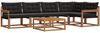 vidaXL Outdoor-Sofagarnitur mit Kissen 6 pcs Natürlich und Schwarz 3369475 Bild 2