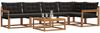 vidaXL Outdoor-Sofagarnitur mit Kissen 6 pcs Natürlich und Schwarz 3369475 Bild 3