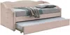 Vente-unique - LENVIA Bett SamtStoff Puderrosa - B 96,5 cm x H 81,2 cm x L 207 cm Bild 4