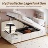 Flieks Polsterbett, Hydraulisches Kinderbett Daybett 90x200cm mit USB-Aufladen & Stauraum Bild 3