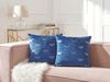 Kissen 2er Set Tiermuster YUZURI Samtstoff 45 x 45 cm Marineblau Bild 3