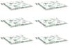 vidaXL Stuhlkissen 6 Stk. Blattmuster 40x40x4 cm Stoff 361022 Bild 3