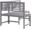 vidaXL Garten-Eckbank Grau 140 cm Massivholz Akazie 312423 Bild 4