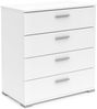habeig Kommode Kommode 241 Sideboard Perfect Weiss 4 Schubladen Flurschrank Schrank Bild 5