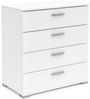 habeig Kommode Kommode 241 Sideboard Perfect Weiss 4 Schubladen Flurschrank Schrank Bild 4