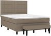 vidaXL Boxspringbett mit Matratze Taupe 140x200 cm Stoff 3136601 Bild 3