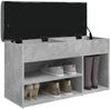 vidaXL Schuhbank Betongrau 82x32x45,5 cm Holzwerkstoff 835029 Bild 4