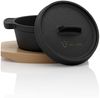 BBQ-Toro Serviertopf Mini Dutch Oven (4 Stück), Ø 11 cm, Gusseisen Topf mit Holzunterlage, Gusseisen (Set) Bild 4