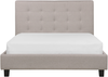 Wasserbett ROCHELLE 140 x 200 cm Stoff Hellgrau Bild 4