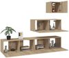 4-tlg. TV-Schrank-Set Sonoma-Eiche Holzwerkstoff [3114648] Bild 4
