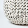 Homescapes Pouf Runder Strickpouf 100% Baumwolle, natur Bild 4