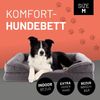 Lumaland Hundebett Indoor Cord M 90x65x18cm grau vakuumiert Bild 2