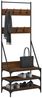 vidaXL Kleiderständer mit Schuhablage Braun Eichen-Optik 70x40x184 cm 837846 Bild 3
