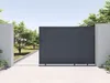 Vente-unique - VIAZO Eingangstor Metall Grau - B 4,6 cm x H 178 cm x L 390 cm Bild 2