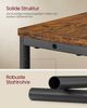 Vasagle Nachttisch mit Ladefunktion und 3 Ablagen, Stahl / Holzplatte vintagebraun / tintenschwarz, 18 x 45 x 58 cm Bild 4