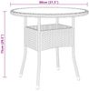 vidaXL Gartentisch Ø80x75 cm Hartglas und Poly Rattan Beige 310607 Bild 4