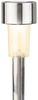 Lumineo LED Solarleuchte, Dauerlicht, warmweiß, LED Solarleuchte Gartenstecker 24cm Edelstahl Dauerbetrieb 6h warmweiß Bild 2