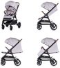 Chipolino Kombikinderwagen Ultera 2 in 1 Babyschale Fußabdeckung klappbar Korb hellgrau Bild 3