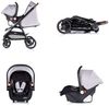 Chipolino Kombikinderwagen Ultera 2 in 1 Babyschale Fußabdeckung klappbar Korb hellgrau Bild 4