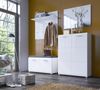 Schuhbank >MERANO < 2 Türen, 2 Böden, Kissen, Alpinweiß / Weiß Hochglanz - 96x56x39 BxHxT Bild 4