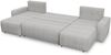 Wohnlandschaft mit Schlaffunktion Roma - U-Form Couch, Schlafsofa mit Bettkasten, Couchgranitur mit Bettfunktion, Big Sofa, Cord Stoff (Grün (Poso 014)) Bild 3