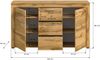 xonox. home Wohnen Jam X8BM9T01 Sideboard Schrank Lowboard Wohnzimmerschrank in Wotan Eiche Melamin, ca. B/H/T: 125 x 80 x 35 cm Bild 4