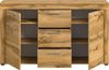 xonox. home Wohnen Jam X8BM9T01 Sideboard Schrank Lowboard Wohnzimmerschrank in Wotan Eiche Melamin, ca. B/H/T: 125 x 80 x 35 cm Bild 3