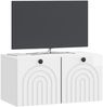 vidaXL Wandmontierter TV-Schrank Hochglanz Weiß 59,5 x 31 x 30 cm 898199 Bild 2