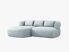Micadoni 5-Sitzer Ecksofa Jenny Kleine Version Links Chenille Perfect Harmony Hellblau Bild 2