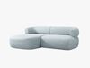 Micadoni 5-Sitzer Ecksofa Jenny Kleine Version Links Chenille Perfect Harmony Hellblau Bild 3