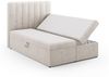 Micadoni Boxspringbett Kelp Strukturierter Stoff Grau Beige Melange 140x200 Bild 3