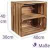 CHICCIE 2 Set Weinregal Wino aus Holz - Geflammt 1x Regal Bild 3