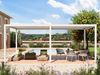 PRIMEYARD Pergola 3x6 m Aluminium-Pfosten mit Lamellendach aus Stahl weiße Terrassenüberdachung Bild 3