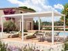 PRIMEYARD Pergola 3x6 m Aluminium-Pfosten mit Lamellendach aus Stahl weiße Terrassenüberdachung Bild 2