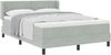 vidaXL Boxspringbett mit Kopfteil Hellgrau 200 x 160 cm Samt 3341420 Bild 2